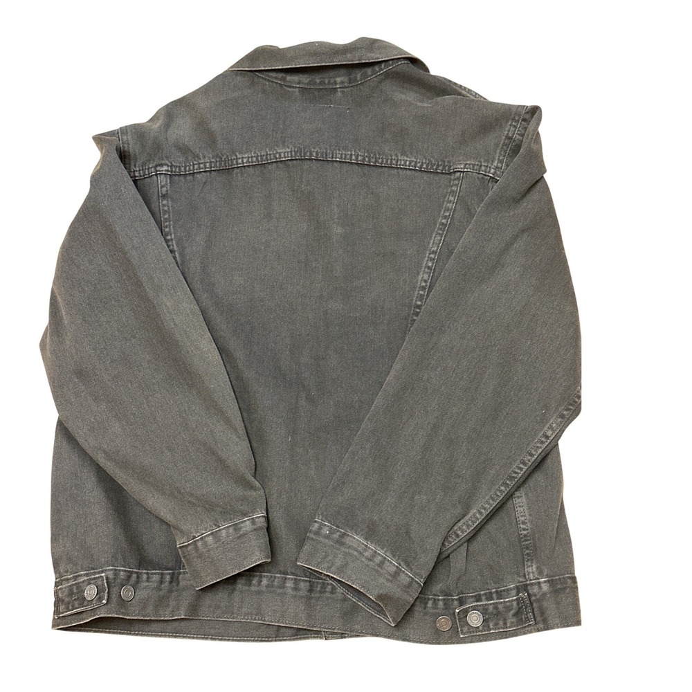 Levis Premium Vintage Relaxed Trucker Jacket Washed Black Denim Mens XL NEW - Picture 3 of 3